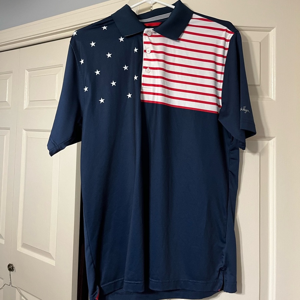 Walter Hagan American Flag Golf Polo